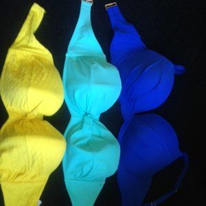 2 Victoria Secret push up padded bikini tops 36DDD